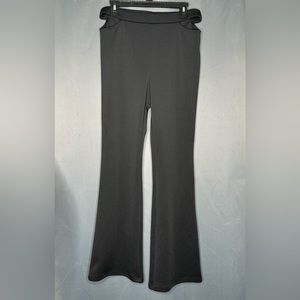 Black soft stretch flare leggings